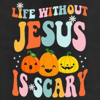 Life Is Scary Without Jesus Christian Faith Halloween 11oz C Handle Ceramic Mug