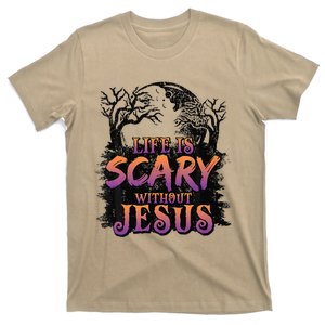 Life Is Scary Without Jesus Halloween Costume Gift T-Shirt