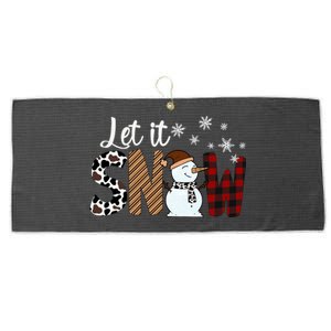 Let It Snow Meaningful Gift Large Microfiber Waffle Golf Towel