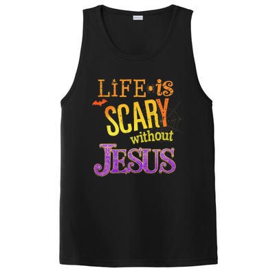 Life Is Scary Jesus Halloween Faith Costume Event PosiCharge Competitor Tank