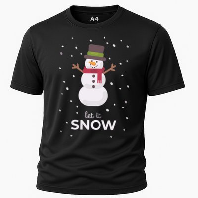 Let It Snow Snowman Christmas Funny Performance Shirt