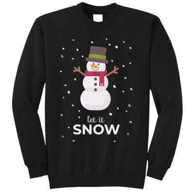 Let It Snow Snowman Christmas Funny Sweatshirt