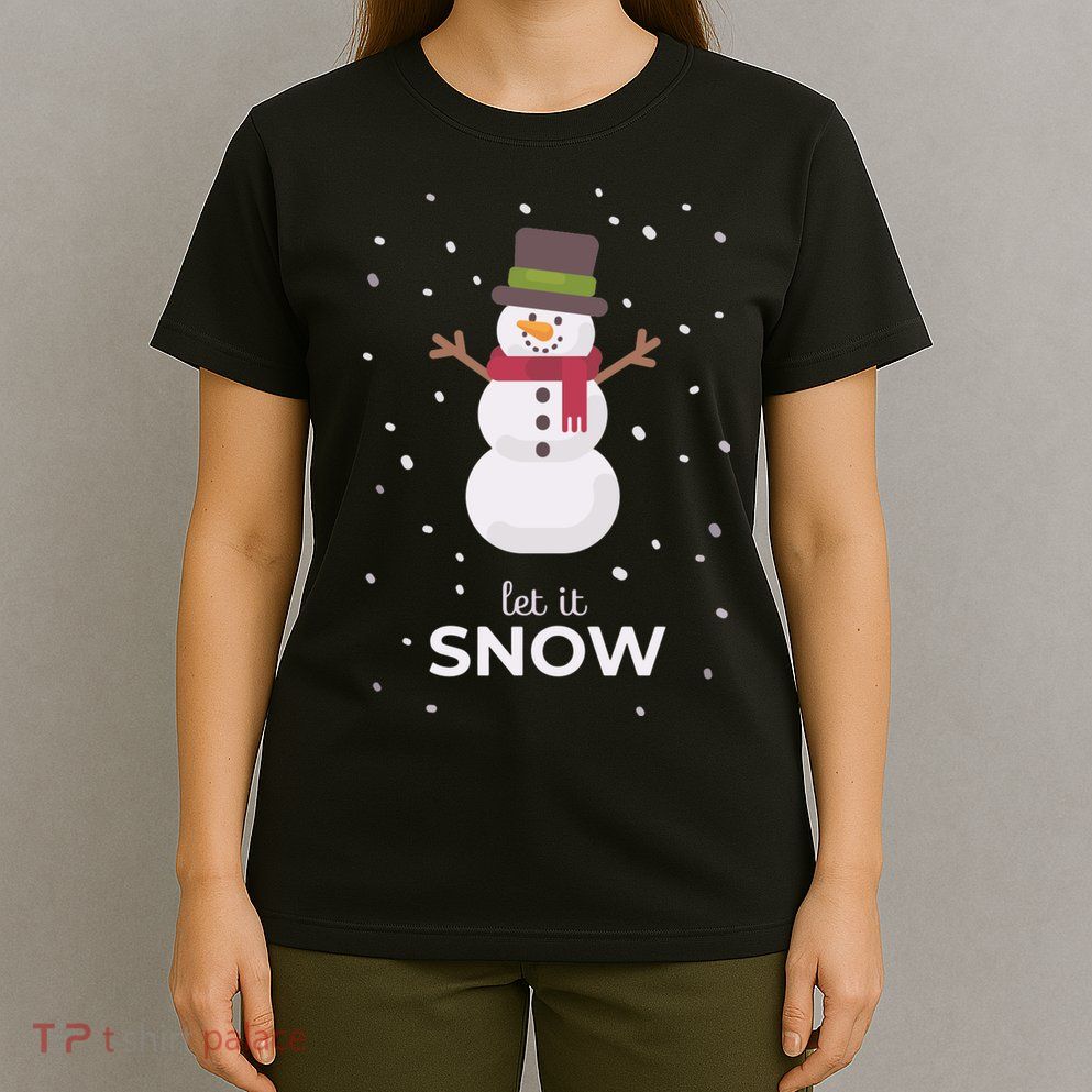 Let It Snow Snowman Christmas Funny T-Shirt