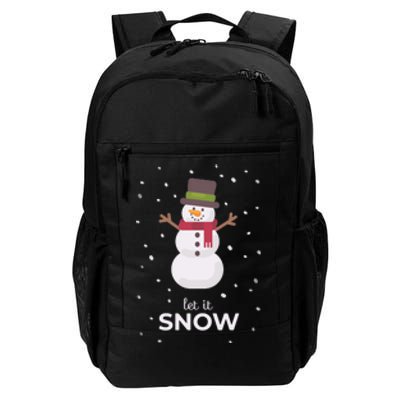 Let It Snow Snowman Christmas Funny Daily Commute Backpack