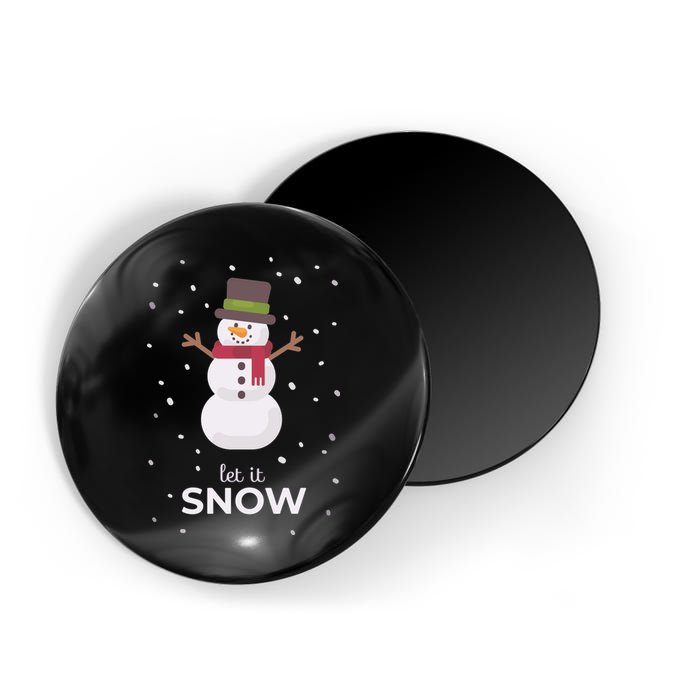 Let It Snow Snowman Christmas Funny Magnet