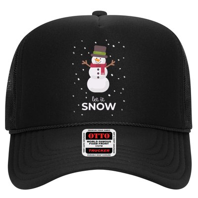 Let It Snow Snowman Christmas Funny Trucker Hat