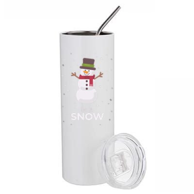 Let It Snow Snowman Christmas Funny Stainless Steel Tumbler