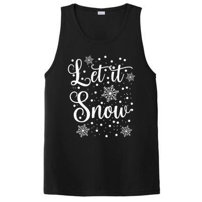 Let It Snow Funny Christmas Pajamas PosiCharge Competitor Tank