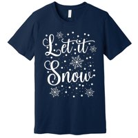 Let It Snow Funny Christmas Pajamas Premium T-Shirt