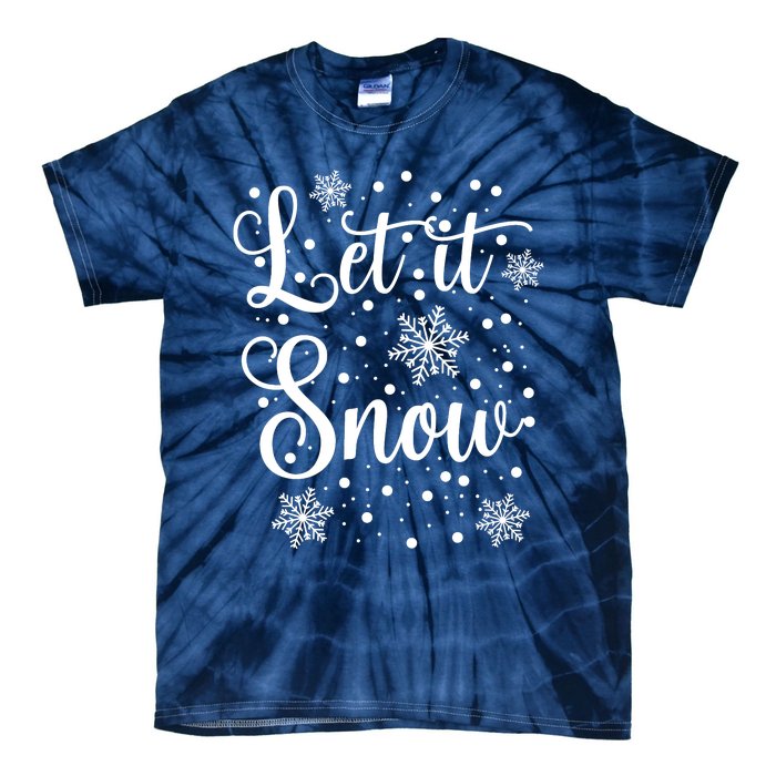 Let It Snow Funny Christmas Pajamas Tie-Dye T-Shirt