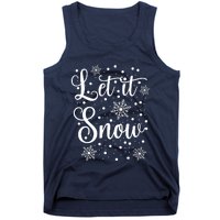 Let It Snow Funny Christmas Pajamas Tank Top