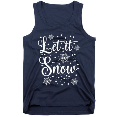 Let It Snow Funny Christmas Pajamas Tank Top