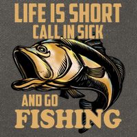 Life Is Short Call In Sick And Go Fishing Cotton Canvas Backpack