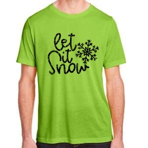 Let It Snow Christmas Snowflake Great Gift Adult ChromaSoft Performance T-Shirt