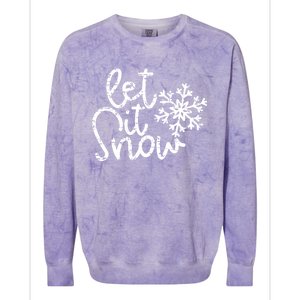 Let It Snow Christmas Snowflake Great Gift Colorblast Crewneck Sweatshirt