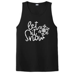 Let It Snow Christmas Snowflake Great Gift PosiCharge Competitor Tank