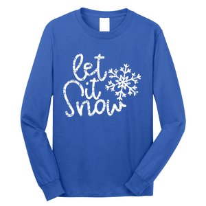 Let It Snow Christmas Snowflake Great Gift Long Sleeve Shirt