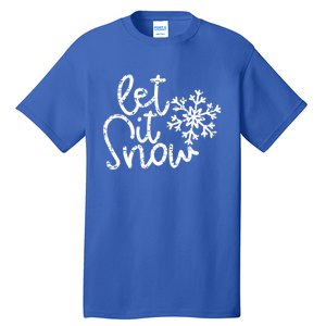 Let It Snow Christmas Snowflake Great Gift Tall T-Shirt