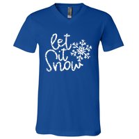 Let It Snow Christmas Snowflake Great Gift V-Neck T-Shirt