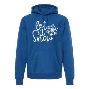 Let It Snow Christmas Snowflake Great Gift Premium Hoodie