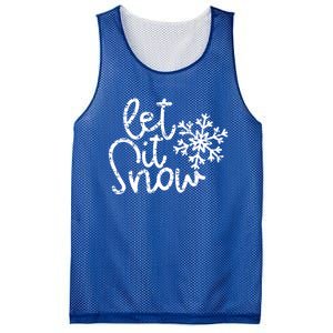 Let It Snow Christmas Snowflake Great Gift Mesh Reversible Basketball Jersey Tank