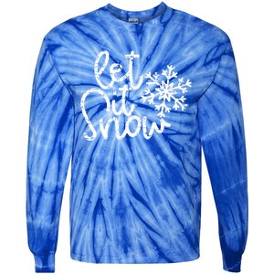 Let It Snow Christmas Snowflake Great Gift Tie-Dye Long Sleeve Shirt