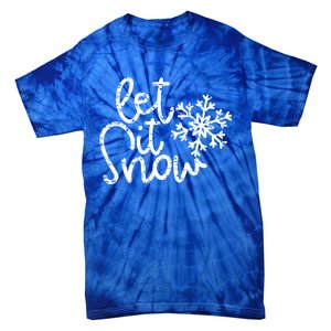 Let It Snow Christmas Snowflake Great Gift Tie-Dye T-Shirt