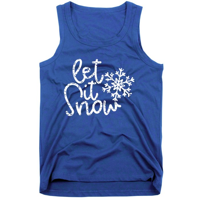 Let It Snow Christmas Snowflake Great Gift Tank Top