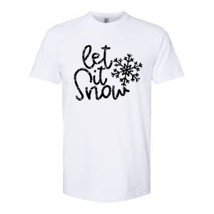 Let It Snow Christmas Snowflake Great Gift Softstyle CVC T-Shirt