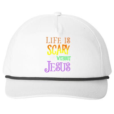 Life Is Scary Without Jesus Halloween Costume Snapback Five-Panel Rope Hat