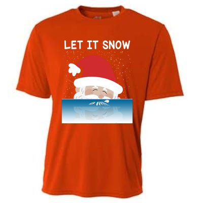 Let It Snow Cocaine Santa Sweater White Christmas Gift Funny Gift Cooling Performance Crew T-Shirt