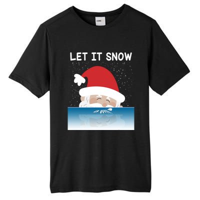 Let It Snow Cocaine Santa Sweater White Christmas Gift Funny Gift Tall Fusion ChromaSoft Performance T-Shirt