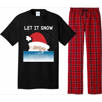 Let It Snow Cocaine Santa Sweater White Christmas Gift Funny Gift Pajama Set