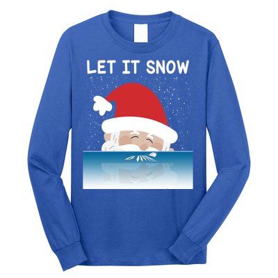 Let It Snow Cocaine Santa Sweater White Christmas Gift Funny Gift Long Sleeve Shirt