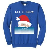 Let It Snow Cocaine Santa Sweater White Christmas Gift Funny Gift Sweatshirt