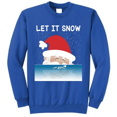 Let It Snow Cocaine Santa Sweater White Christmas Gift Funny Gift Sweatshirt