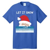 Let It Snow Cocaine Santa Sweater White Christmas Gift Funny Gift Tall T-Shirt