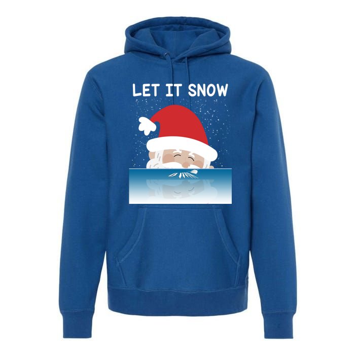 Let It Snow Cocaine Santa Sweater White Christmas Gift Funny Gift Premium Hoodie