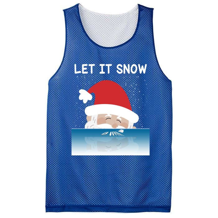 Let It Snow Cocaine Santa Sweater White Christmas Gift Funny Gift Mesh Reversible Basketball Jersey Tank