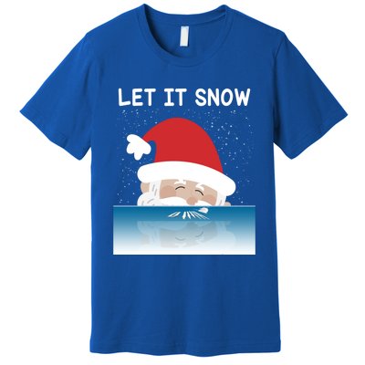 Let It Snow Cocaine Santa Sweater White Christmas Gift Funny Gift Premium T-Shirt