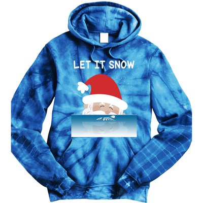 Let It Snow Cocaine Santa Sweater White Christmas Gift Funny Gift Tie Dye Hoodie