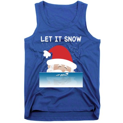 Let It Snow Cocaine Santa Sweater White Christmas Gift Funny Gift Tank Top