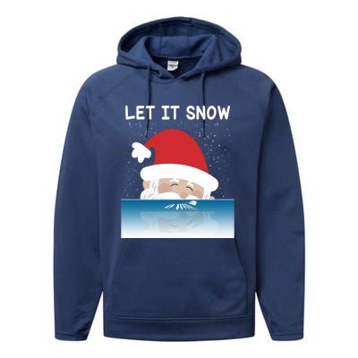 Let It Snow Cocaine Santa Sweater White Christmas Gift Funny Gift Performance Fleece Hoodie