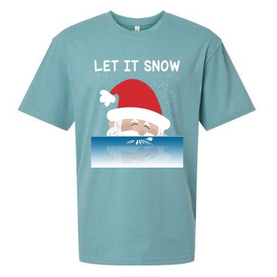 Let It Snow Cocaine Santa Sweater White Christmas Gift Funny Gift Sueded Cloud Jersey T-Shirt