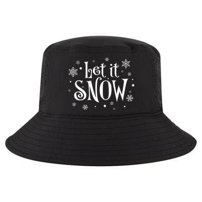 Let It Snow Christmas Snowflakes Cool Comfort Performance Bucket Hat