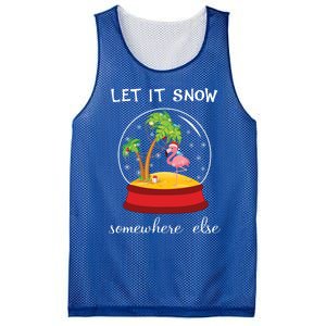 Let It Snow Somewhere Else Funny Christmas Cool Gift Mesh Reversible Basketball Jersey Tank