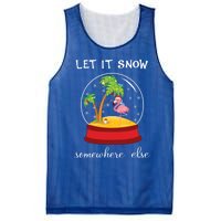 Let It Snow Somewhere Else Funny Christmas Cool Gift Mesh Reversible Basketball Jersey Tank