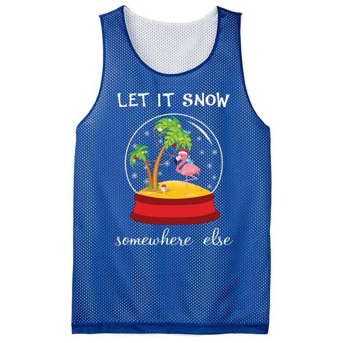 Let It Snow Somewhere Else Funny Christmas Cool Gift Mesh Reversible Basketball Jersey Tank