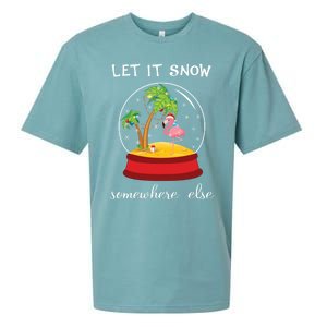 Let It Snow Somewhere Else Funny Christmas Cool Gift Sueded Cloud Jersey T-Shirt