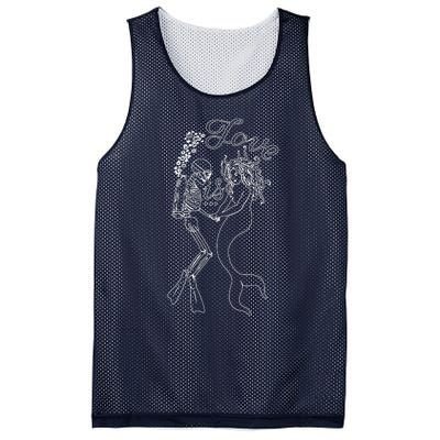 Love Is Scuba Diving Funny Mesh Reversible Basketball Jersey Tank